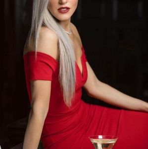 Red Off The Shoulder Dottie Couture Dress